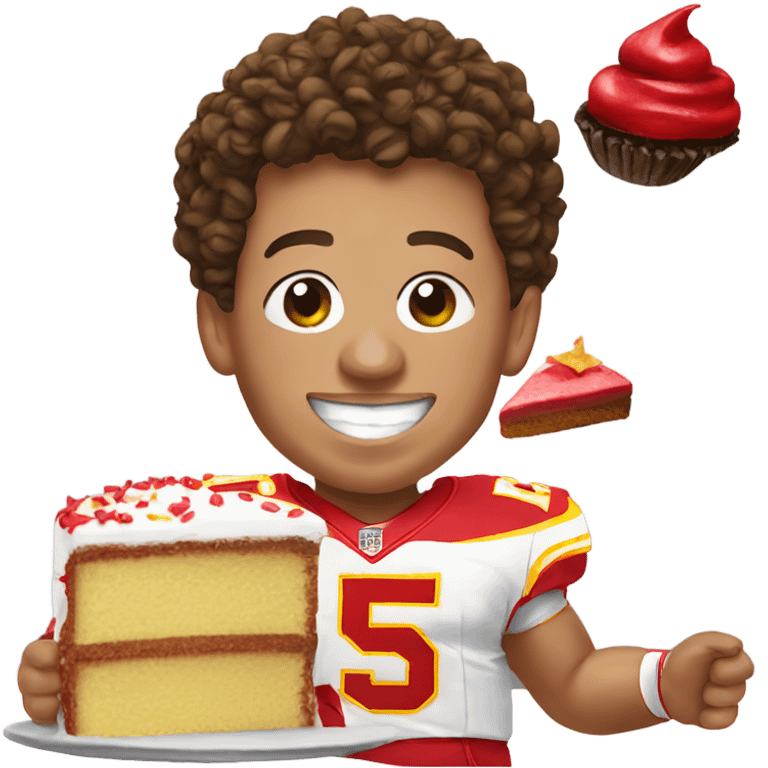 Patrick mahomes eating cake emoji