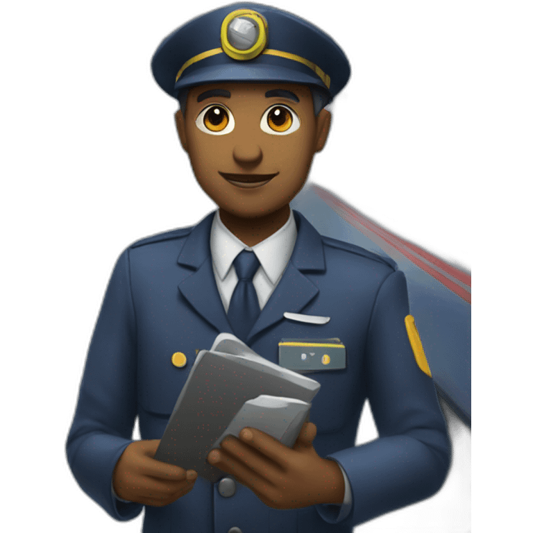 futuristic train stationmaster emoji