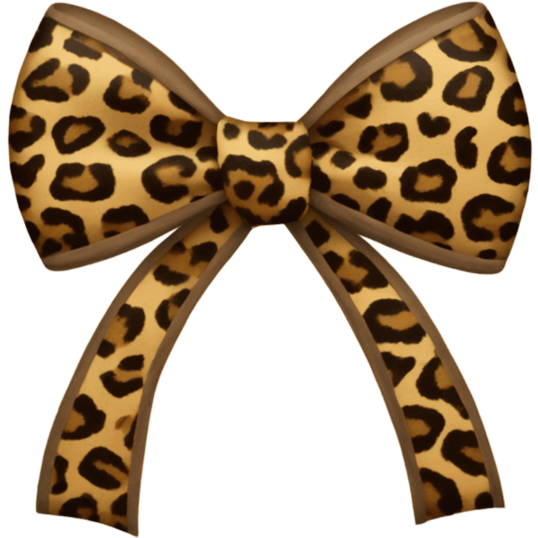 Create a bow emoji with leopard print  emoji