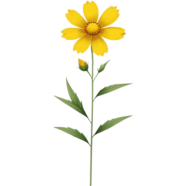 single Coreopsis, straight stem emoji