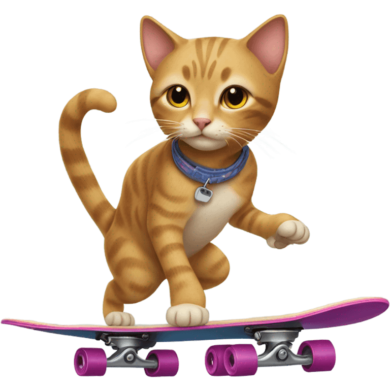 Cat on a skateboard emoji