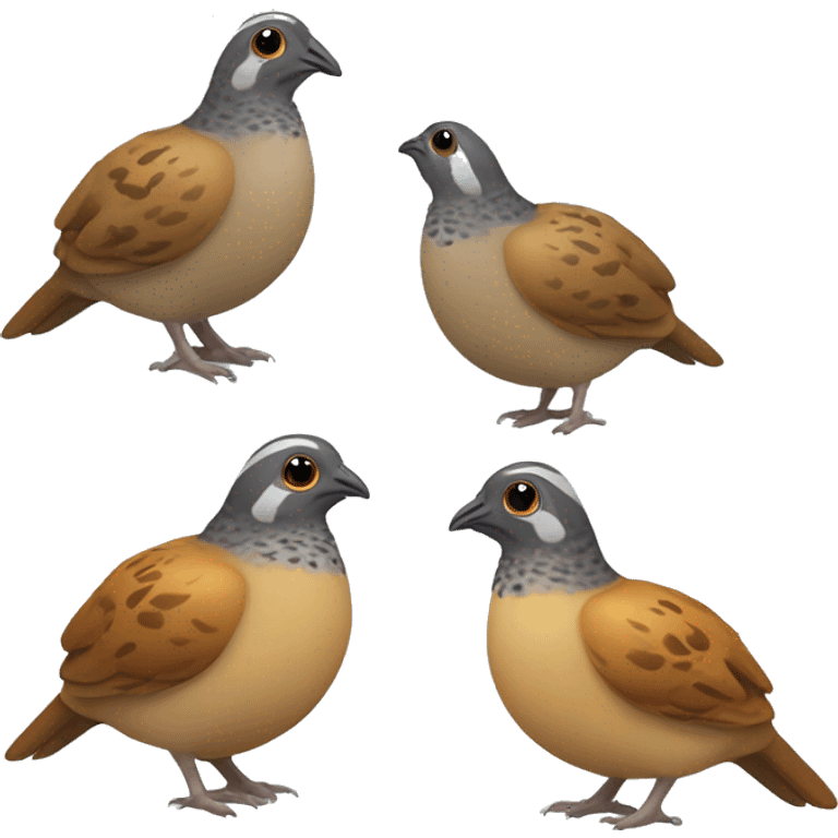 Design a quail-bird emoji resembling a quail.
The emoji should be small and round, with a plump body. Create a quail bird emoji emoji