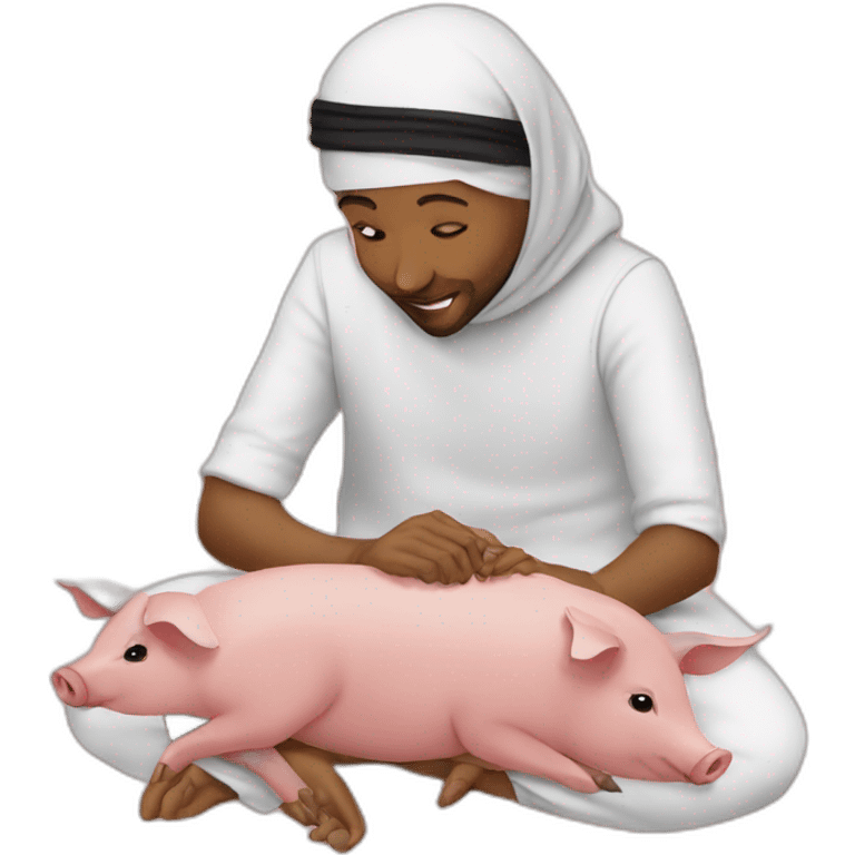 Muslims eating pigs emoji