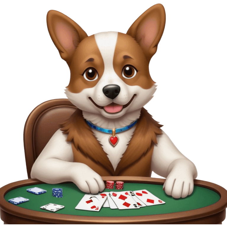 Dog poker emoji