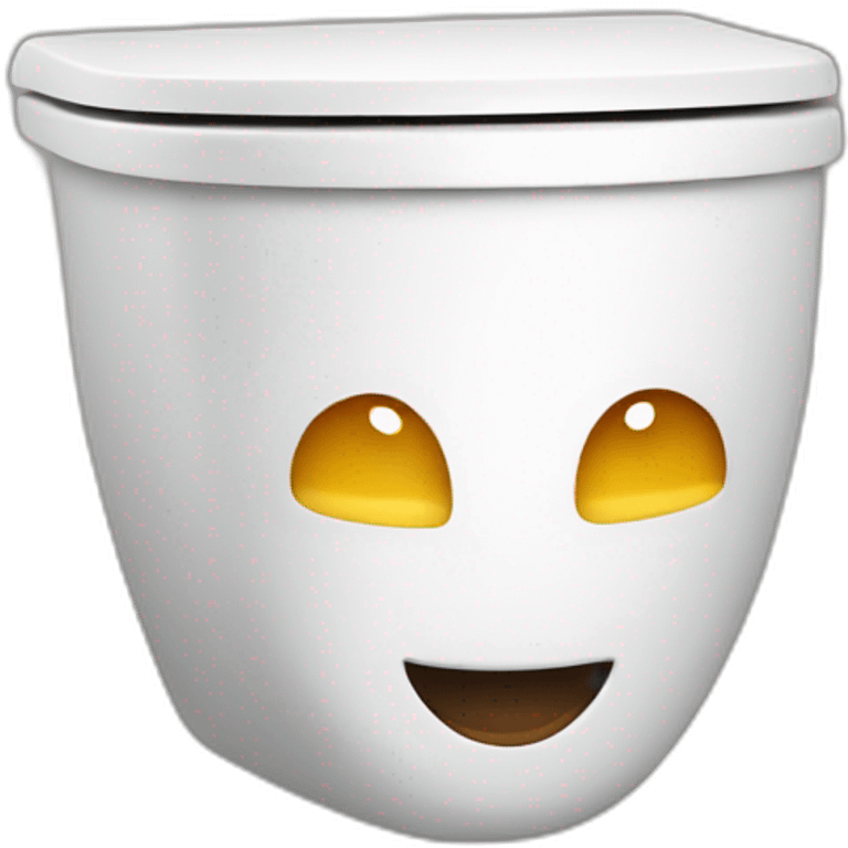 toilet with face emoji