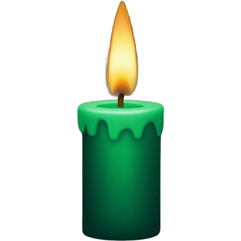 Dark green candle emoji