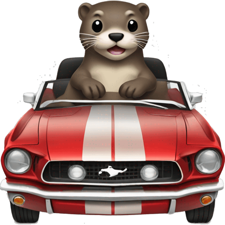 otter in a mustang car emoji