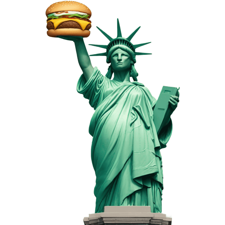 Statue of Liberty holding McDonald’s  emoji