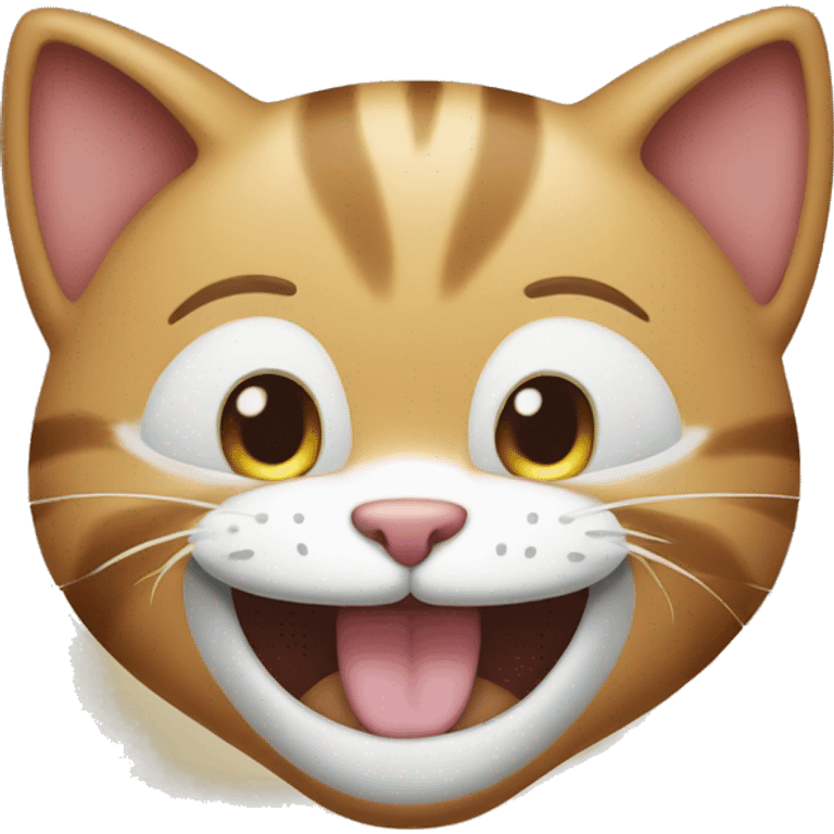 cat with smile face emoji