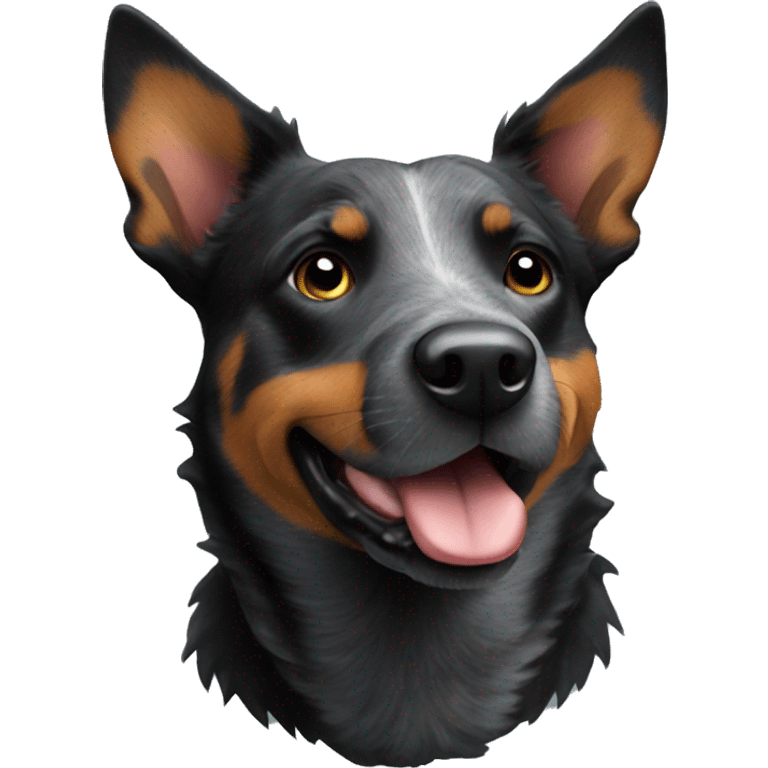 Black cattle dog emoji