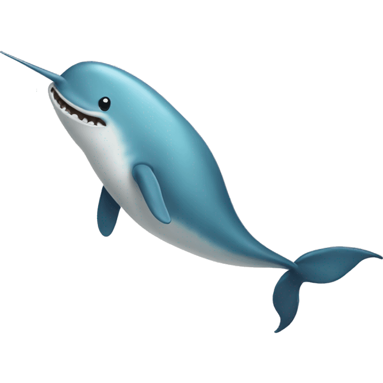 Narwhal doing a back flip emoji