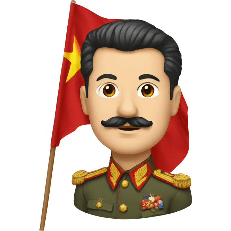 stalin holding a flag emoji