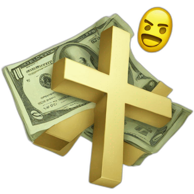 MONEY WITH A CROSS emoji