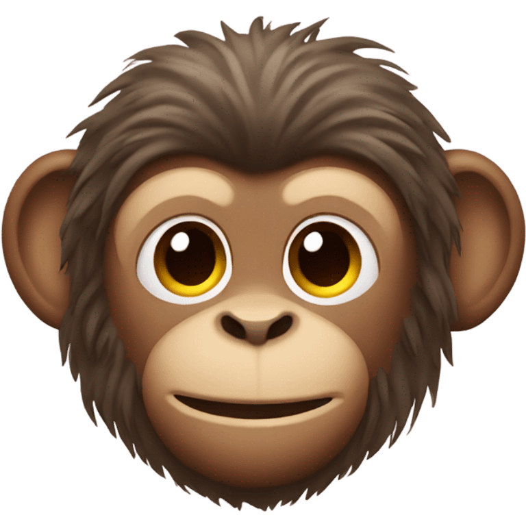 Monkey with hair emoji