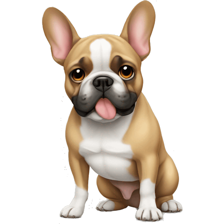 Big french bulldog with white chest emoji