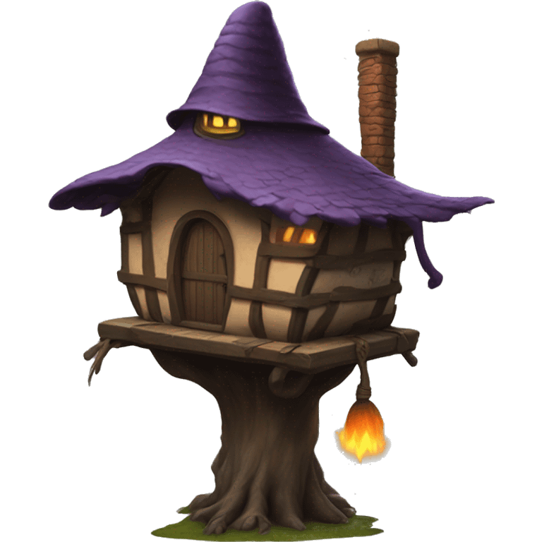 Witch cottage on chicken legs emoji