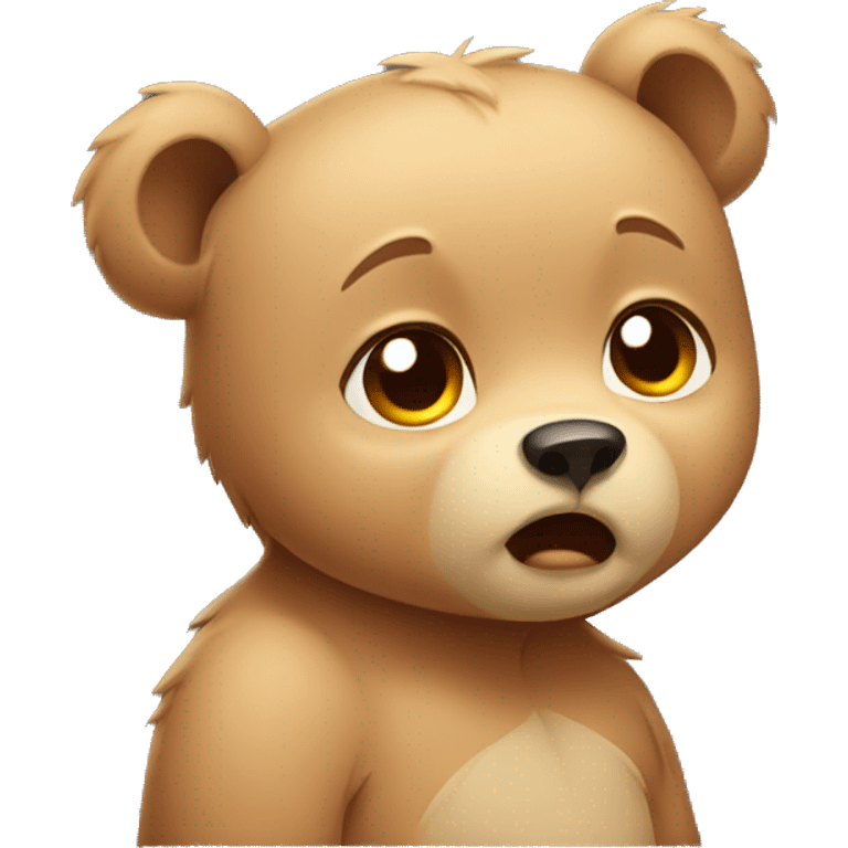 crying bear cub emoji