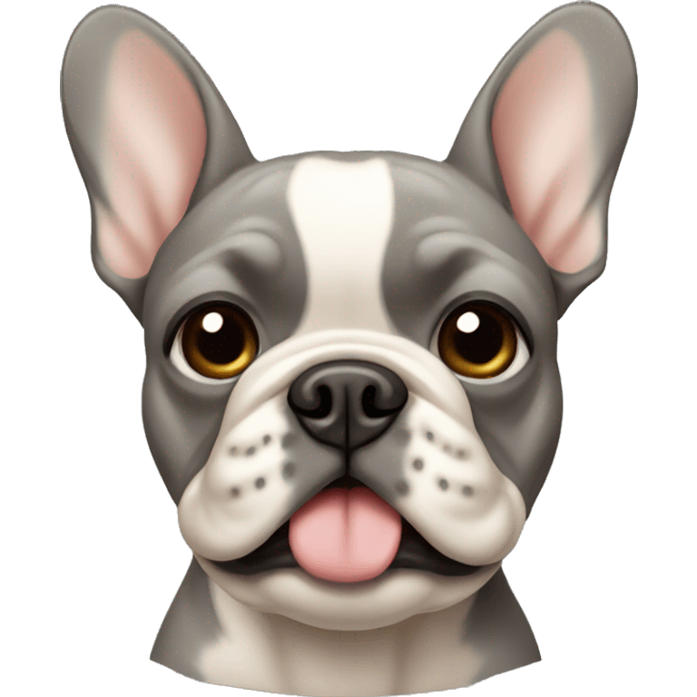 Gray and beige French bulldog  emoji