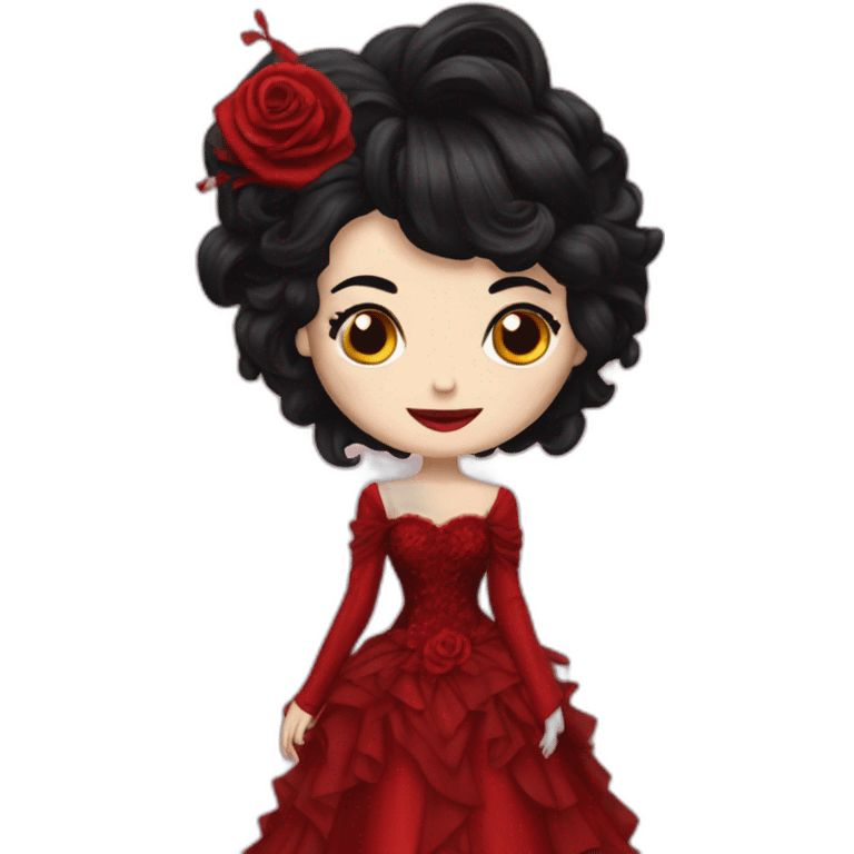 Lydia Deetz red wedding dress emoji