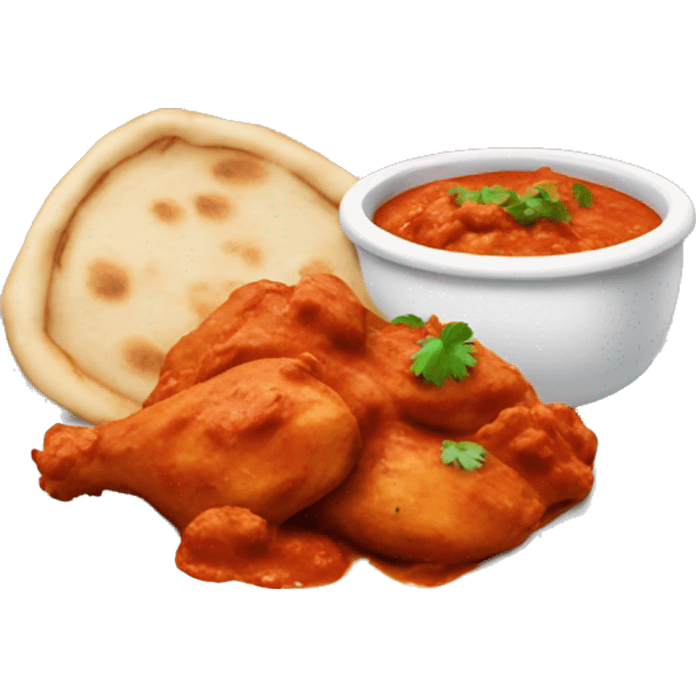 Chicken tikka masala and naan emoji