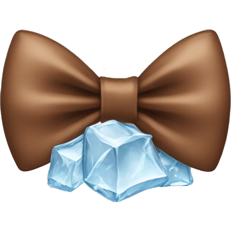 Brown Bow with ice emoji