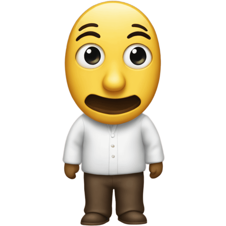 a toy with a large nose emoji