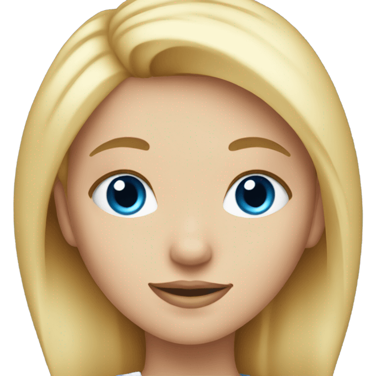 girl with blond hair and blue eyes emoji