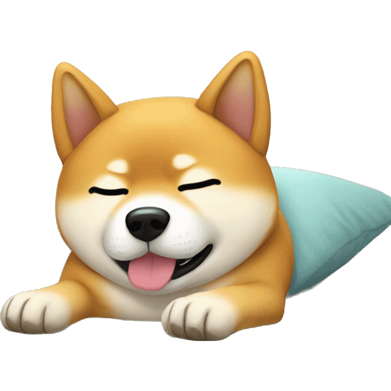 shiba entrain de dormir emoji