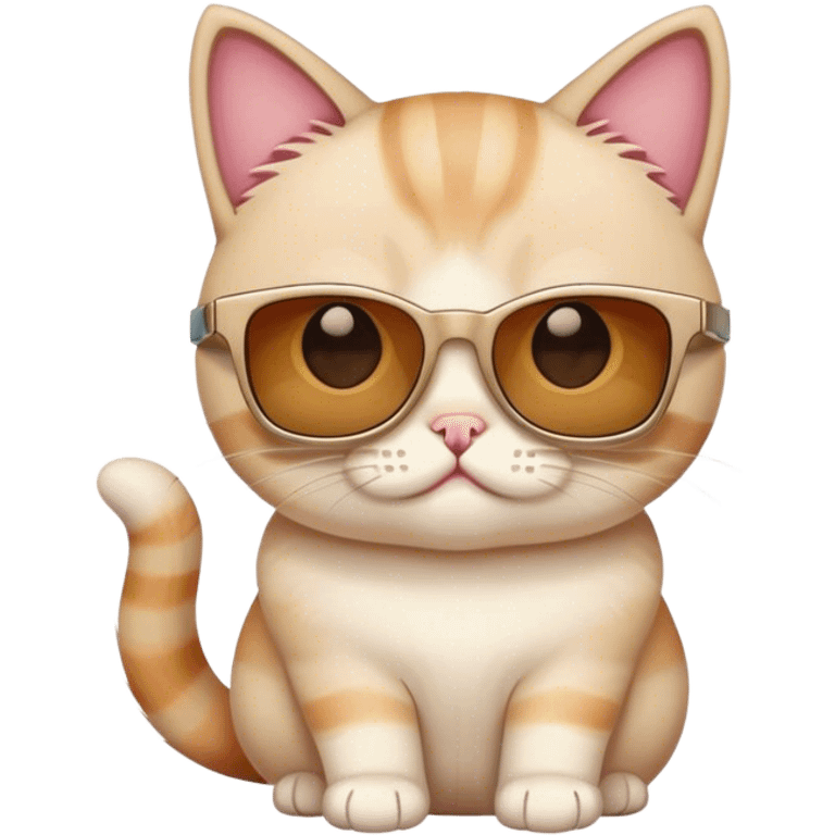 munchkin cat with shudder shades emoji