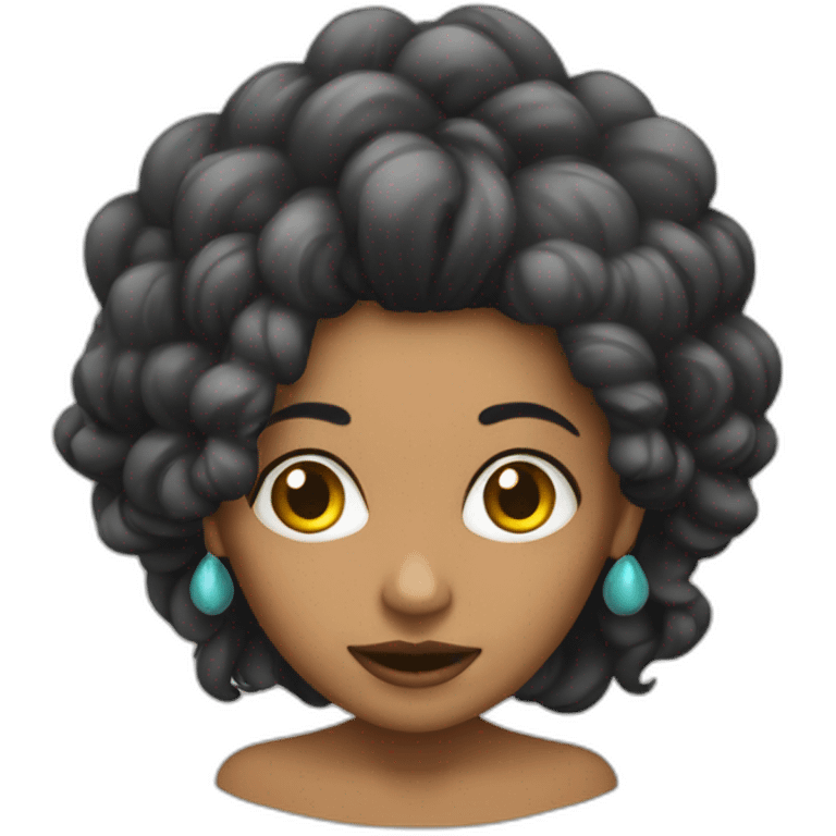 bruja pelo blanco con caldero emoji