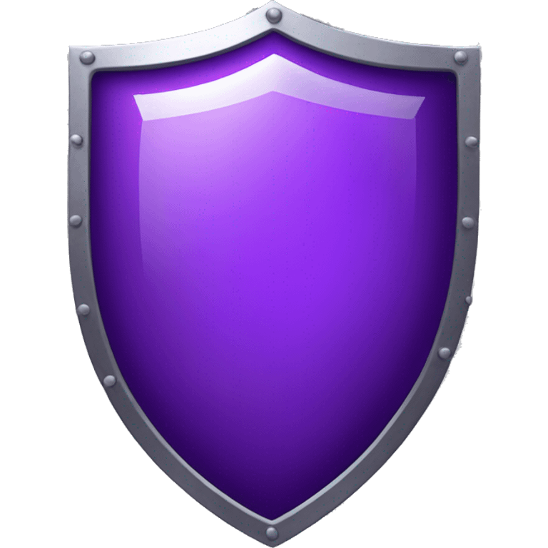 create modern transparent purple 
shield emoji