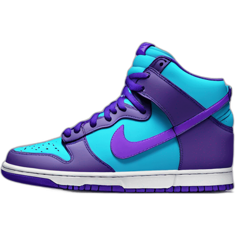 nike dunk sb blue and purple emoji