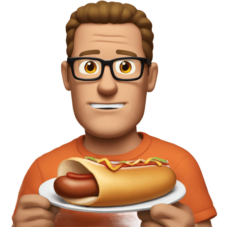 hank hill eating a hot dog emoji