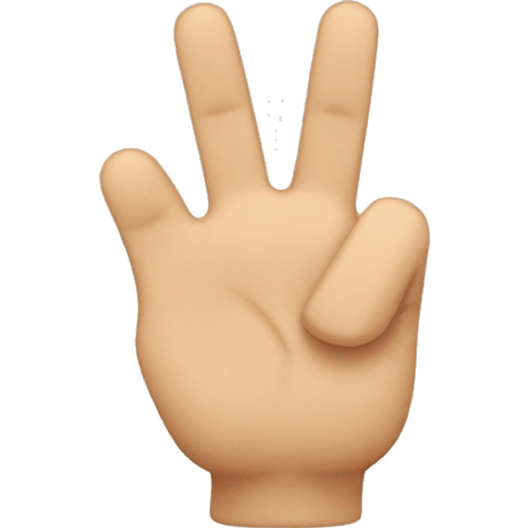 four fingers up, thumb down emoji