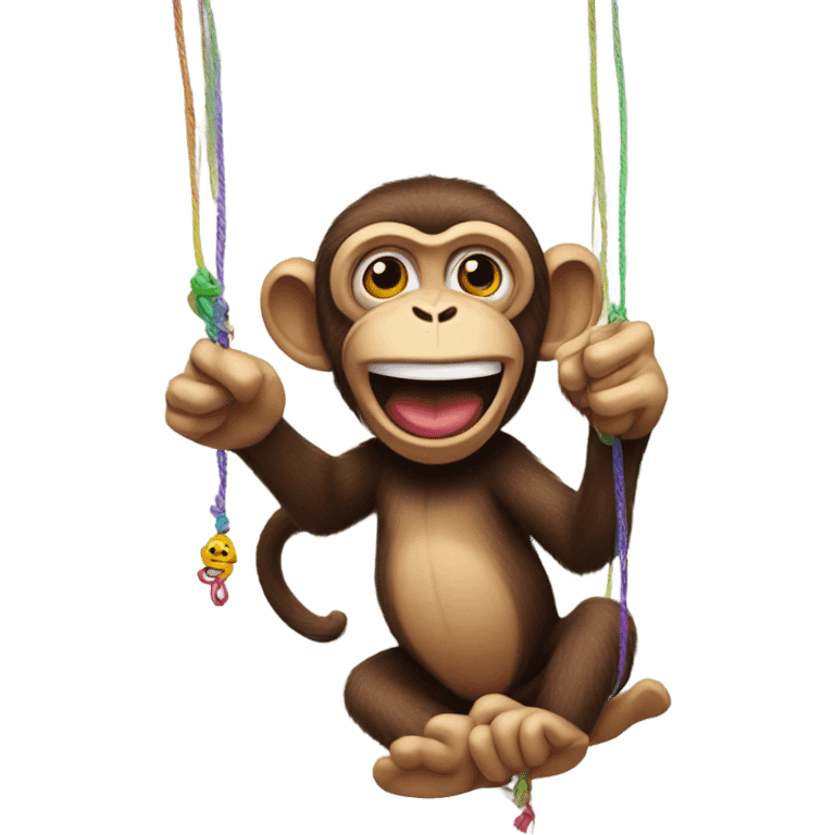 Monkey controlling puppet emoji