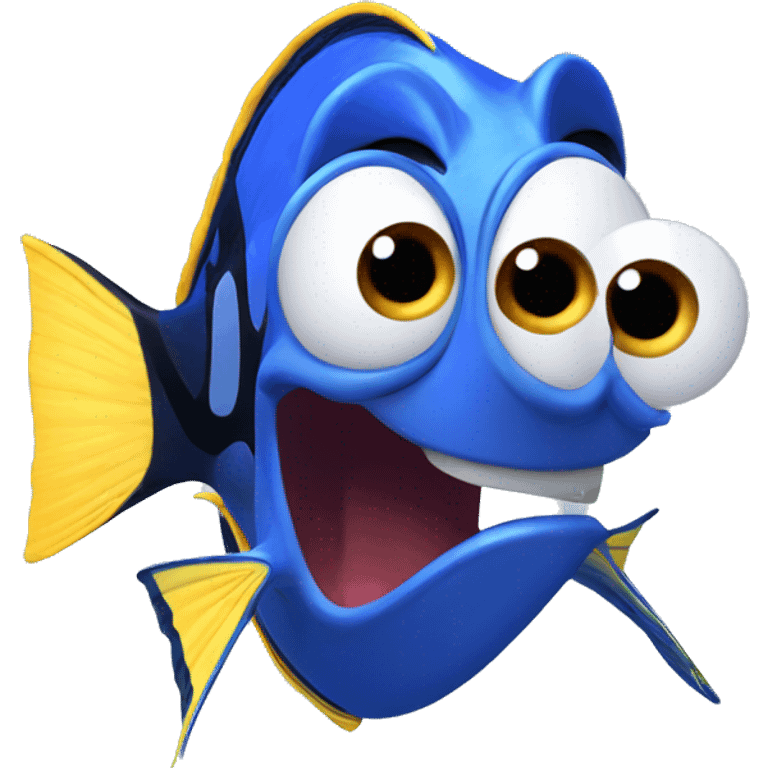 Dory the fish, screaming emoji