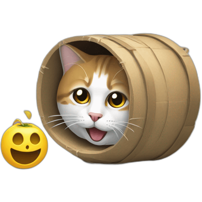 Un chat mort dans une poubelles emoji