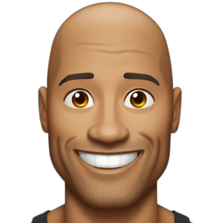 Dwayne Johnson smile  emoji