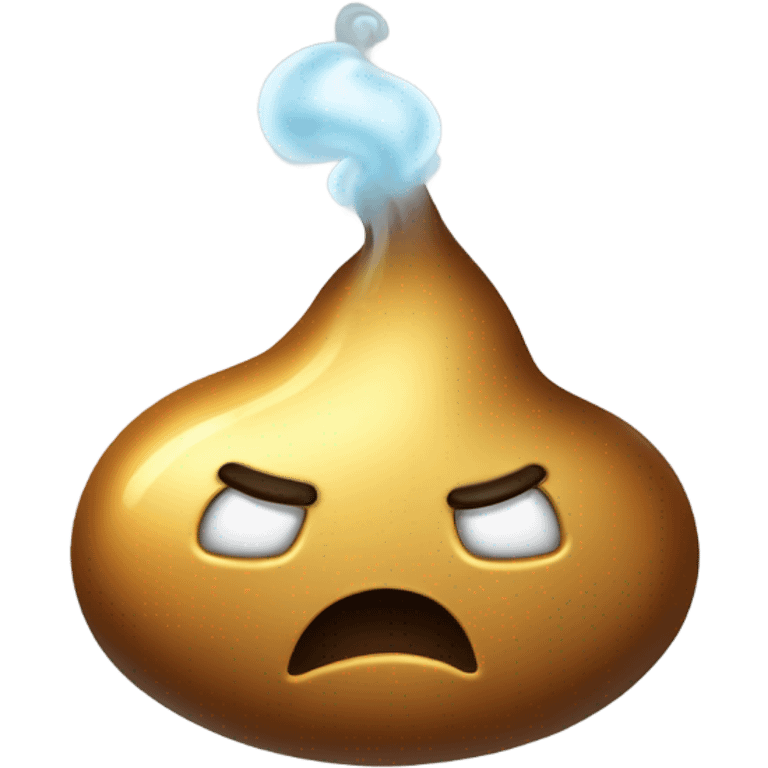 Golden poop smoking  emoji