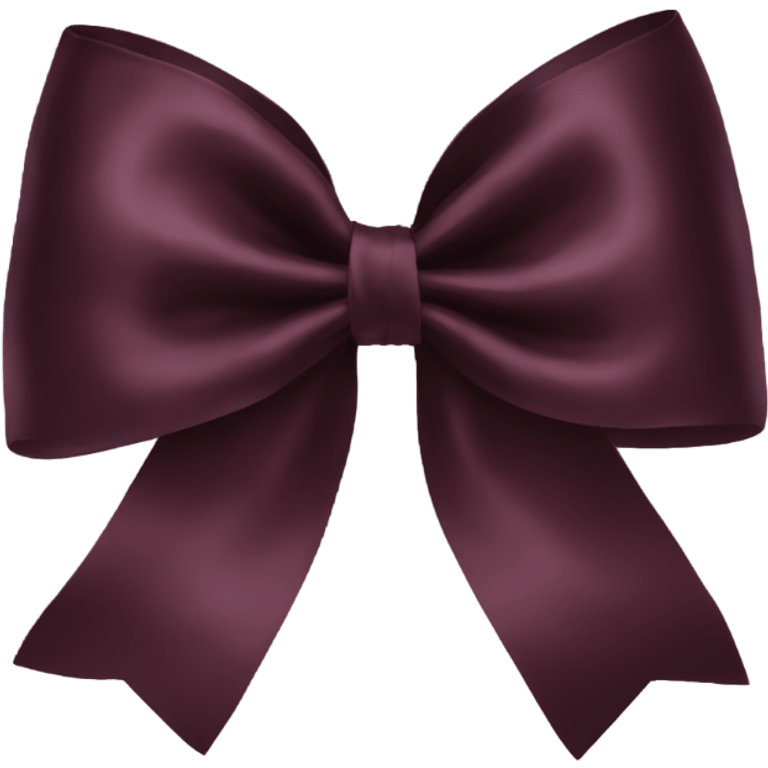 dark burgundy silk bow emoji