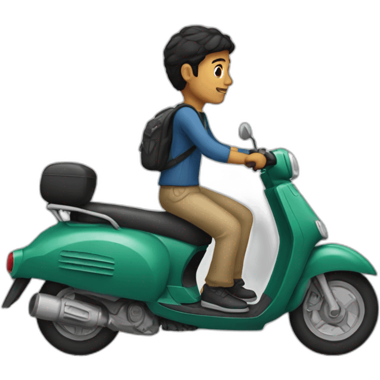 An afghan immigrated doing scooter  emoji