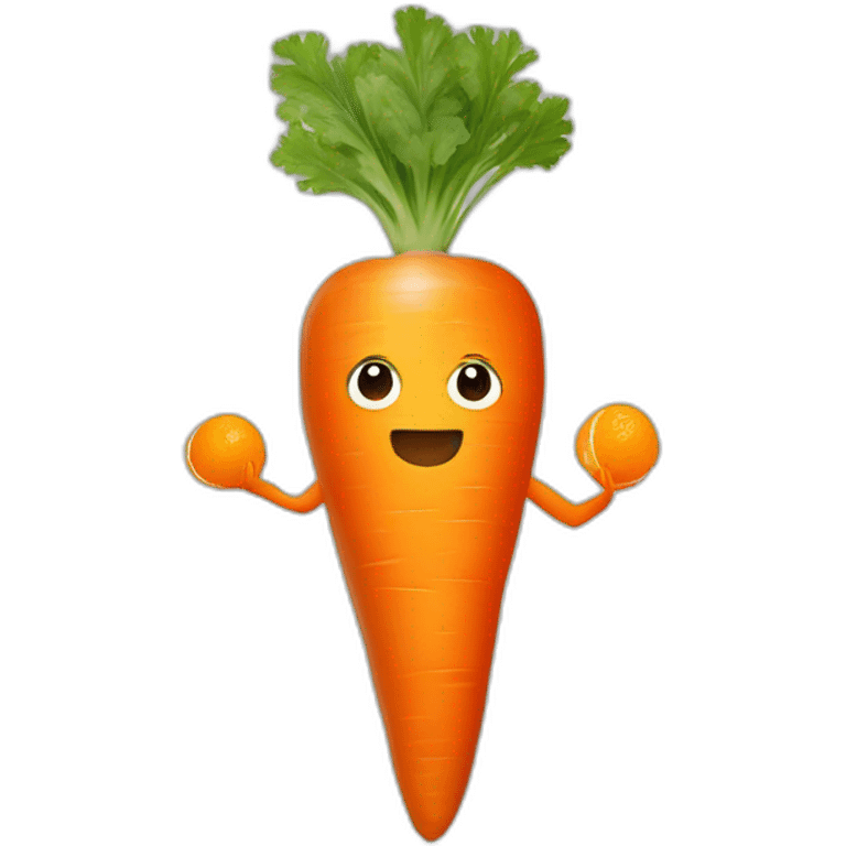 carrot with two oranges on each side emoji