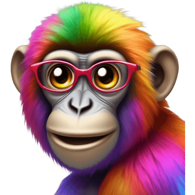 rainbow monkey emoji