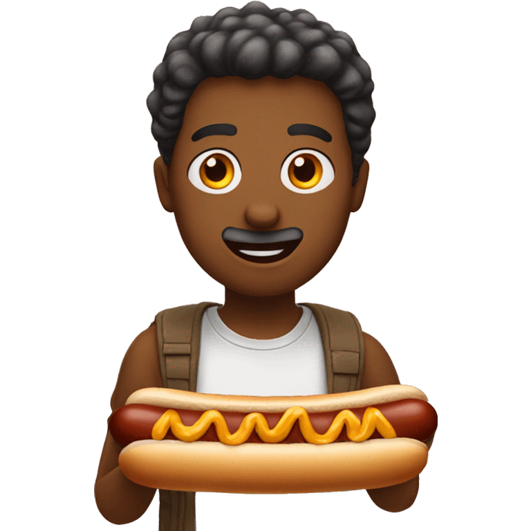 Dude eating five hotdogs  emoji