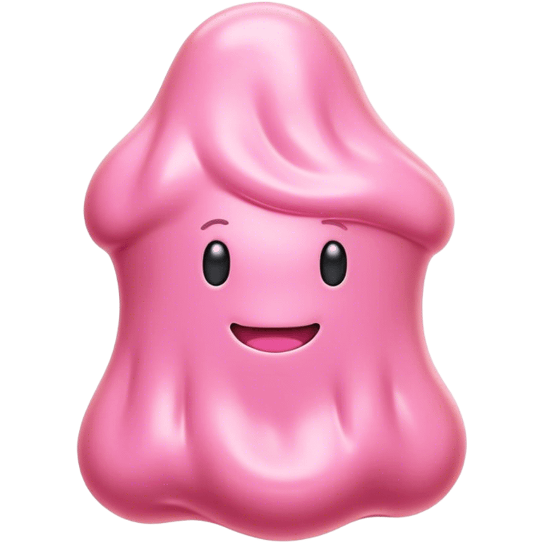 Cinematic Realistic Opaque Pink Slime, smooth and buttery with a pastel pink hue, ultra-glossy with a soft sheen, subtle folds and ridges forming as it moves, reflecting gentle highlights, glowing with a delicate, creamy texture, evoking a sense of playful satisfaction. emoji