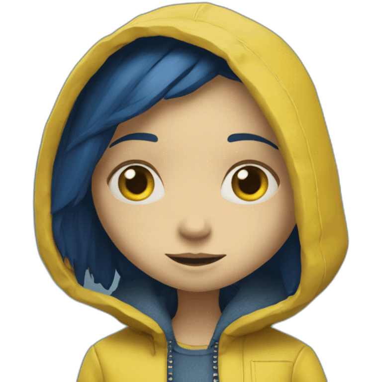 coraline-with-button-NO-eyes-yellow-jacket emoji