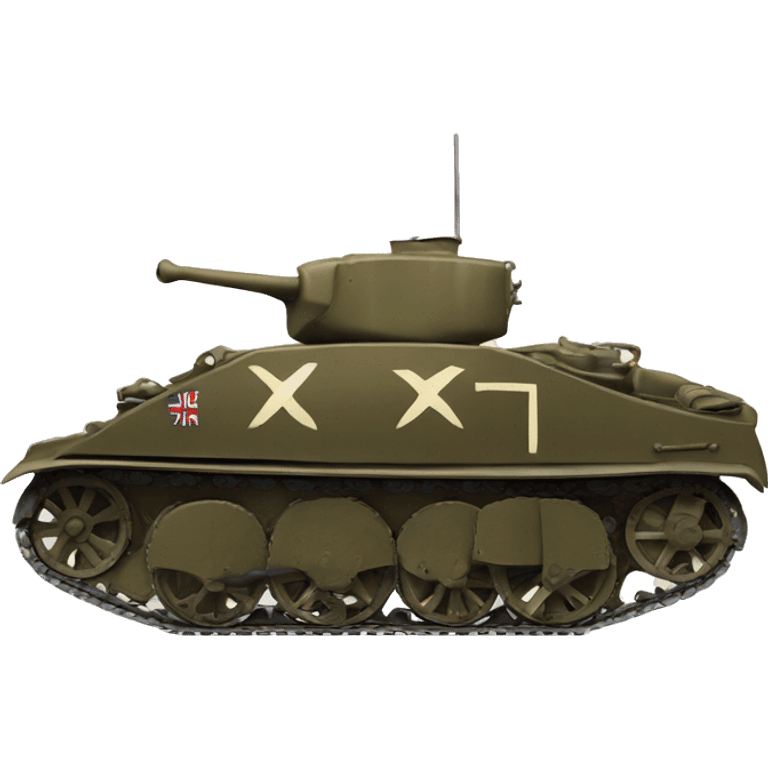 A British WWII tank from the side emoji