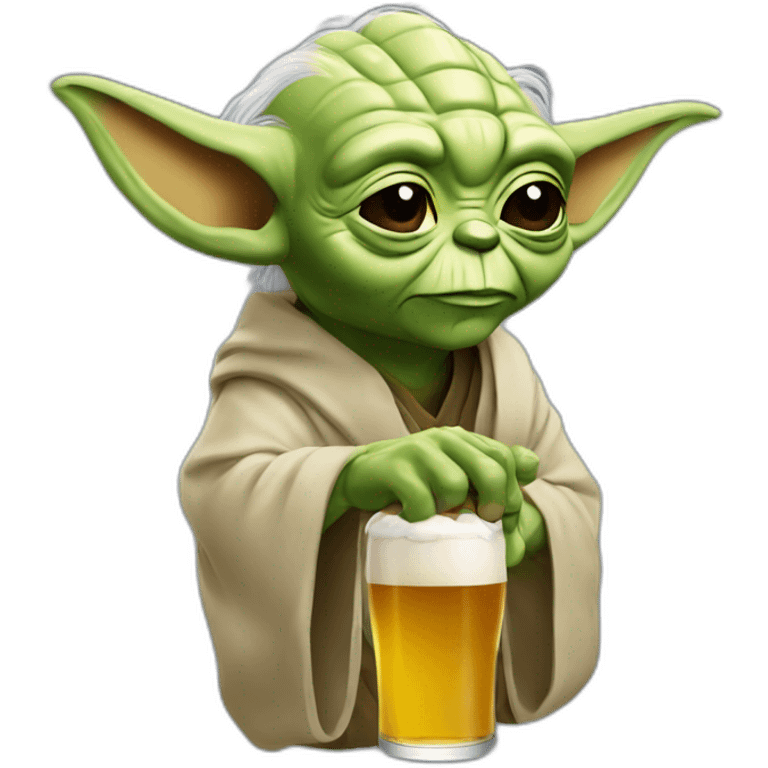 Yoda qui bois un3 bière emoji