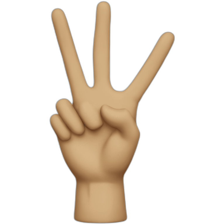 mannequin wood hand peace sign emoji