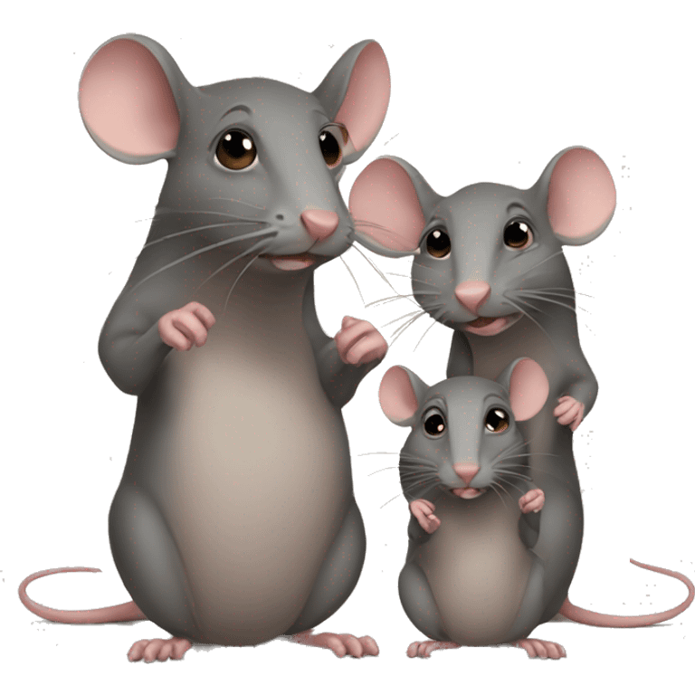 a rat family of 4 emoji